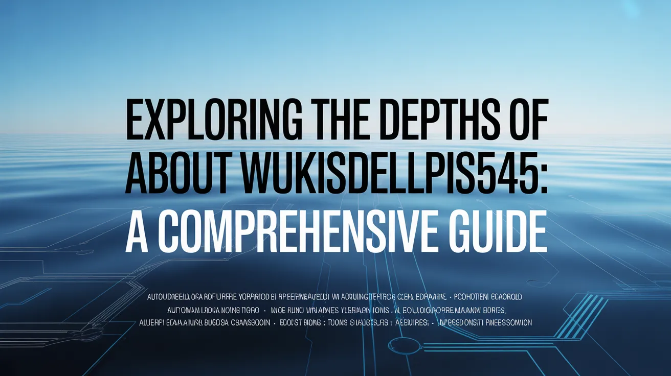 Exploring the Depths of About Wukisdellpis545: A Comprehensive Guide
